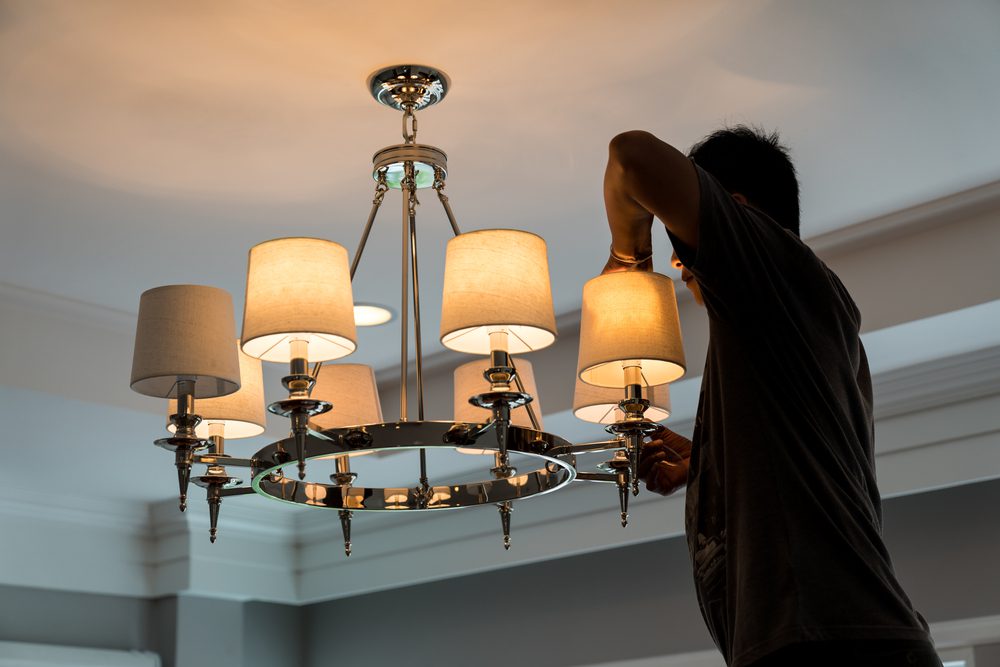 Chandelier installation